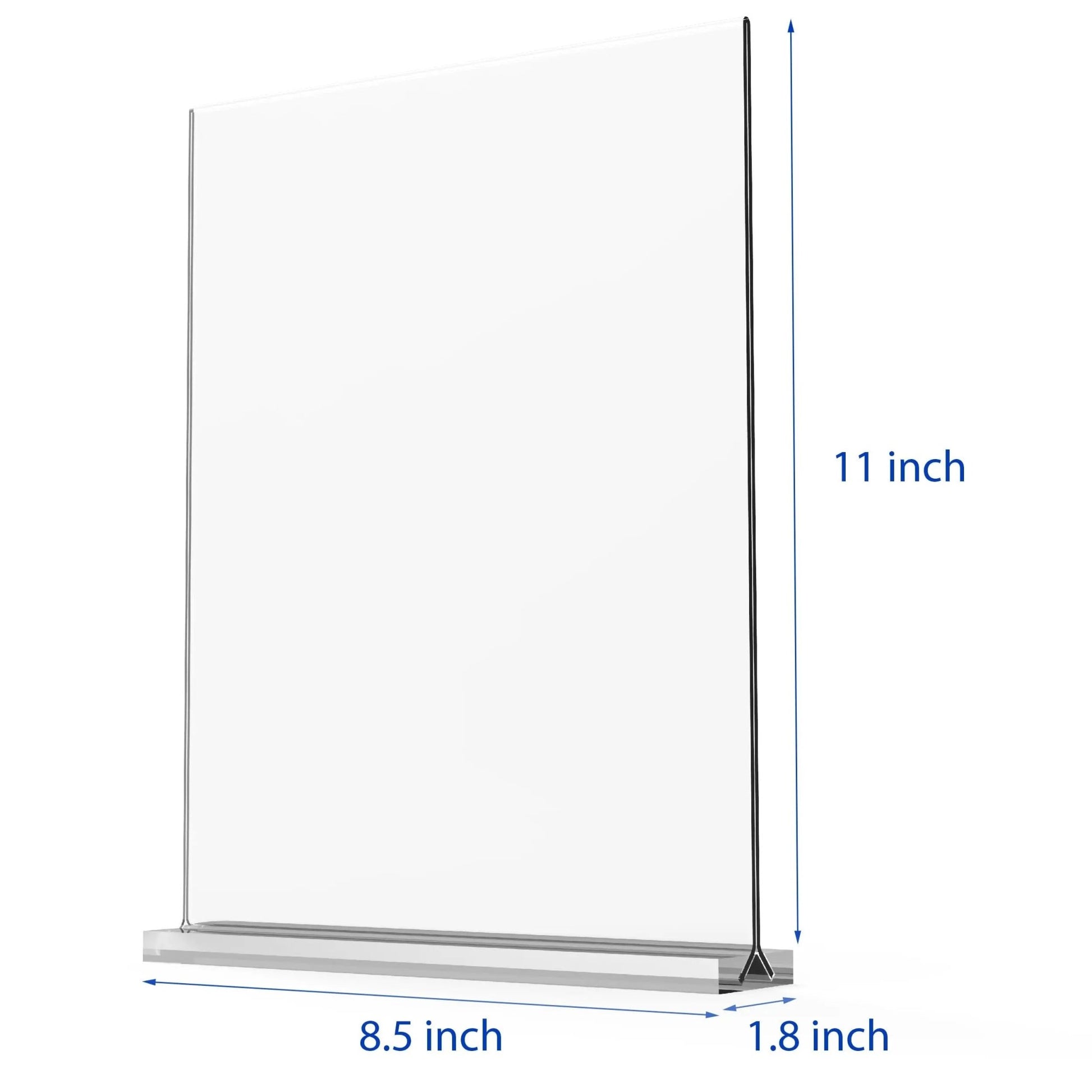 newnewshow 8.5x11 Acrylic Sign Holder 3 Pack Vertical Double - Sided Display (Optional 8.5x11 8.5x5.5 5x7 Horizontal and Vertical) - North State Signs & Printing