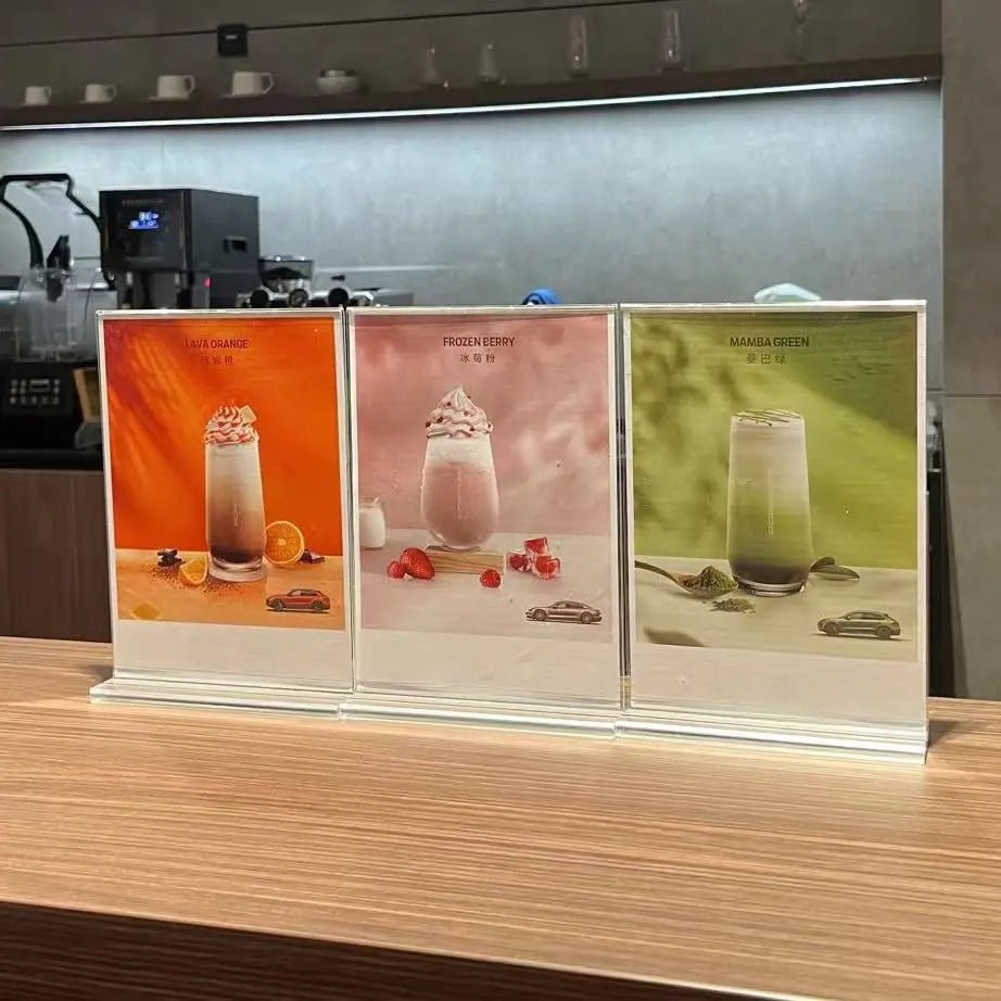 newnewshow 8.5x11 Acrylic Sign Holder 3 Pack Vertical Double - Sided Display (Optional 8.5x11 8.5x5.5 5x7 Horizontal and Vertical) - North State Signs & Printing