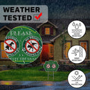 No Peeing and No Pooping Dog Sign 2 Pack, Double Sided Please Be Respectful Keep Off The Grass Yard Signs with Metal Wire H - Stakes, 14" x 10", UV Protected & Waterproof, Outdoor Use - North State Signs & Printing