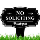 No Soliciting Sign for House, No soliciting yard Sign, 13"x13", Heavy Duty Integrated Ground Stakes, Rust Free Aluminum Composite, Made in USA by My Sign center… - North State Signs & Printing