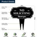 No Soliciting Sign for House, No soliciting yard Sign, 13"x13", Heavy Duty Integrated Ground Stakes, Rust Free Aluminum Composite, Made in USA by My Sign center… - North State Signs & Printing