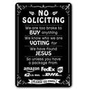 No Soliciting Sign Funny Dark Humor Bestylez No Soliciting Sign For House, Home, Yard, Bedroom, Front Door 8 x 12 Inch (269) - North State Signs & Printing