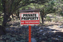 No Trespassing Signs Large Private Property Metal 10x14 Inch Rust Free Aluminum,UV Ink Printing,Durable/Weatherproof Up to 7 Years Outdoor for Home (4 - Pack) - North State Signs & Printing