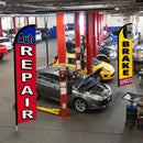 Oil Change Sign Auto Repair Brake Services Windless Flag Pack of 3 (Mount and Poles are Not Included) - North State Signs & Printing