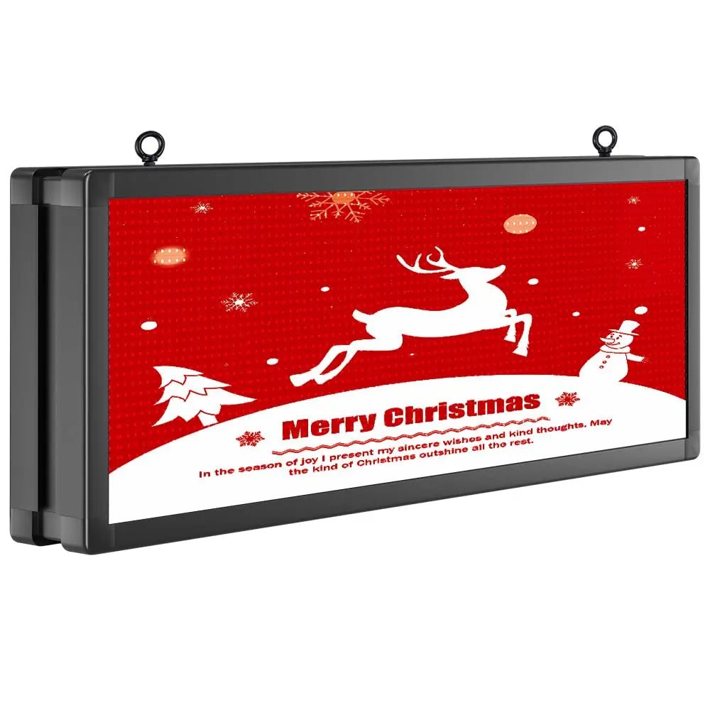 Outdoor Double Sided LED Signs Full Color Programmable 39"x 14" with WIFI, P10, Programmable Scrolling LED Display,Texts and Image Display for LED Advertising Sign Board (Double sides) - North State Signs & Printing