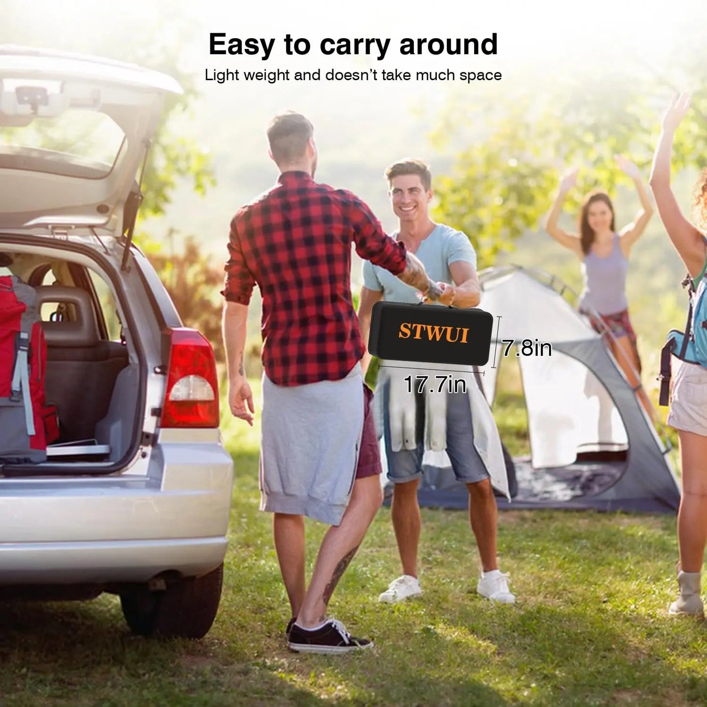 Outdoor - Projector - Screen - with - Stand - 120 inch Portable Projector Screen Indoor Outdoor Projector Screens 16:9 4K HD Lightweight Movie Screen with Carry Bag for Backyard Movie Night - North State Signs & Printing