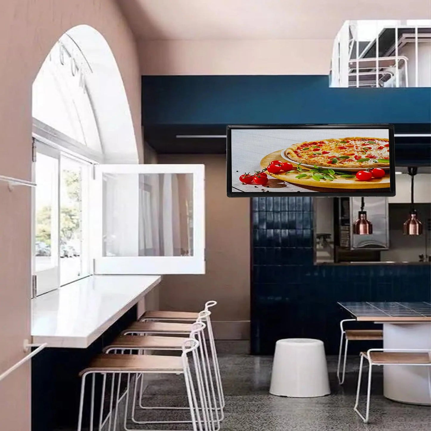 Outdoor Signs for Business P6 40''x17''HS LED , WiFi Scrolling Programmable, Digital Electronic Message Board for Advertising, Menu Board for Restaurant, Tunemax LED Display for Sports Ticker - North State Signs & Printing