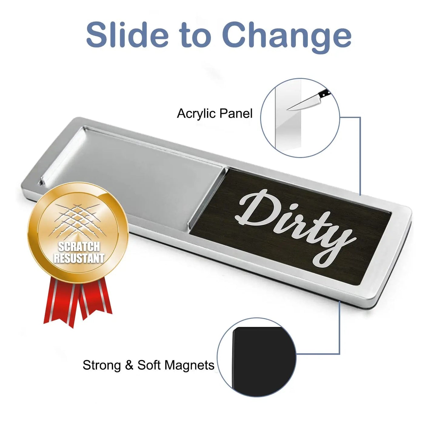 Oxepleus Dishwasher Magnet Clean Dirty Sign, Farmhouse Rustic Wood Design - North State Signs & Printing