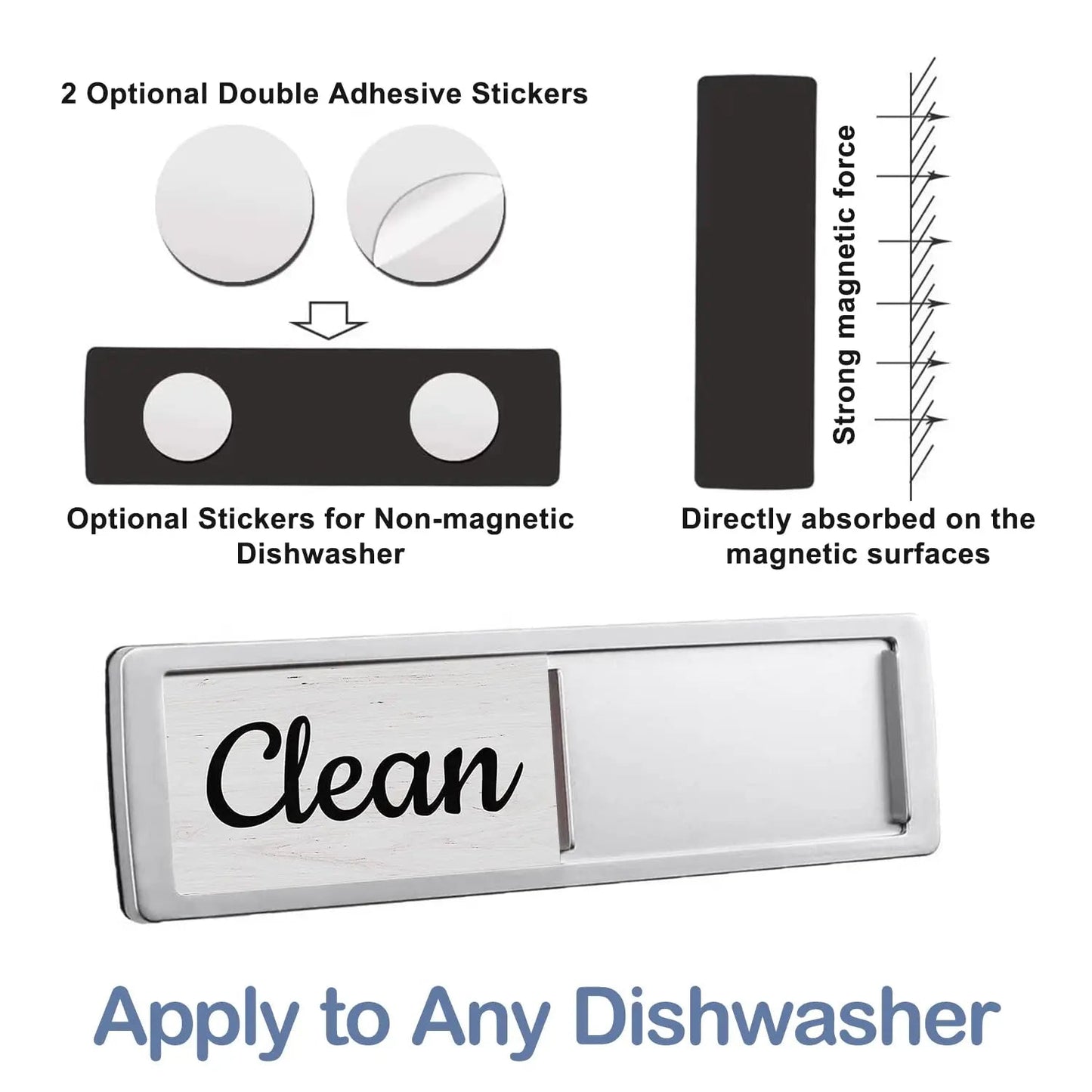 Oxepleus Dishwasher Magnet Clean Dirty Sign, Farmhouse Rustic Wood Design - North State Signs & Printing