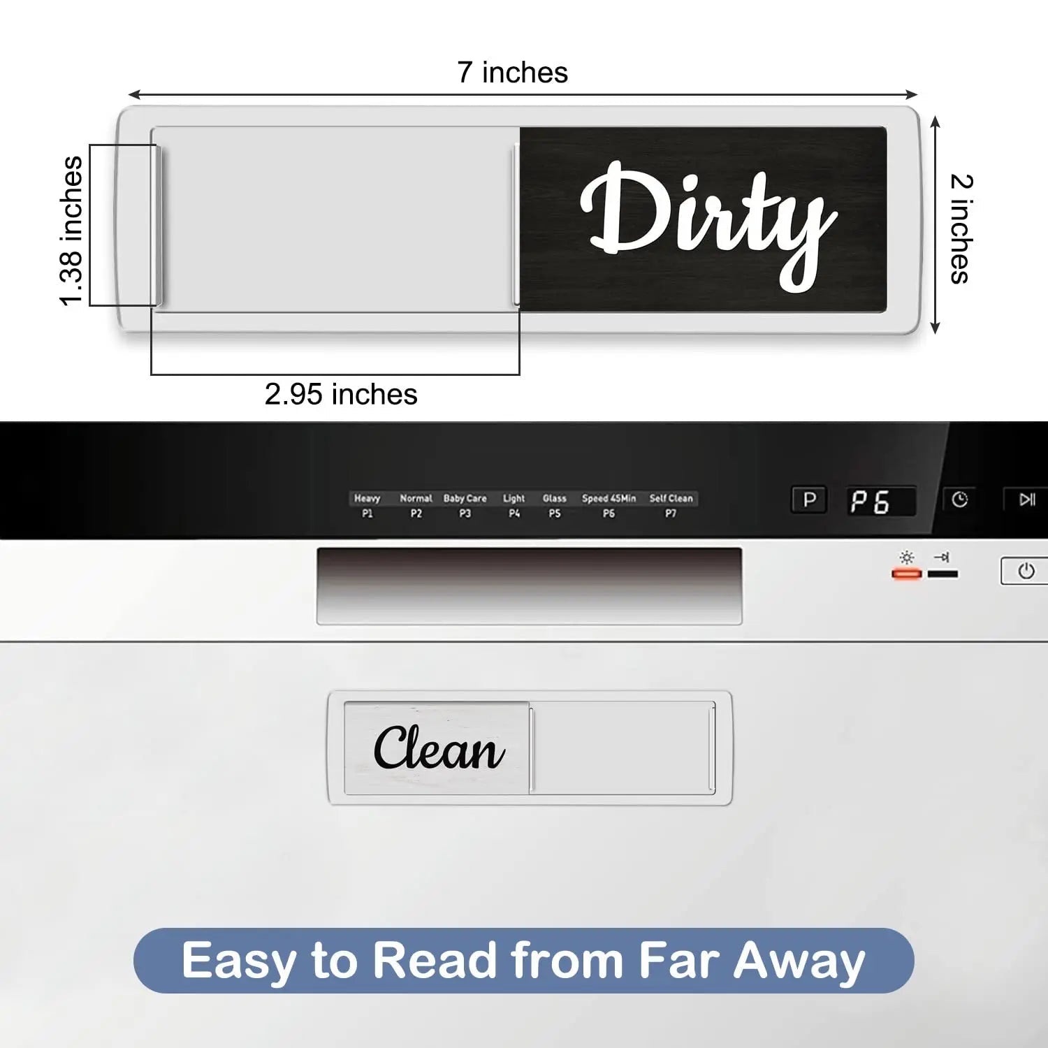 Oxepleus Dishwasher Magnet Clean Dirty Sign, Farmhouse Rustic Wood Design - North State Signs & Printing