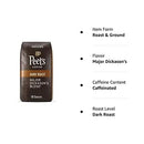 Peet's Coffee, Dark Roast Ground Coffee - Major Dickason's Blend 18 Ounce Bag - North State Signs & Printing