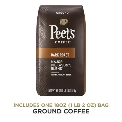 Peet's Coffee, Dark Roast Ground Coffee - Major Dickason's Blend 18 Ounce Bag - North State Signs & Printing