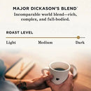 Peet's Coffee, Dark Roast Ground Coffee - Major Dickason's Blend 18 Ounce Bag - North State Signs & Printing