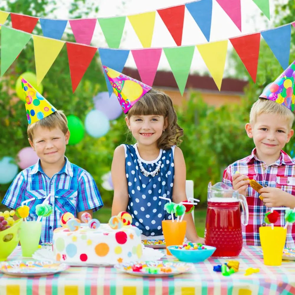 Pennant Banner Flags RUBFAC 1020ft 720pcs Colorful Multicolor Bunting String Triangle Flags Bulk, Garland for Grand Opening, Carnival Theme Birthday Party Decoration Outdoor Events Classroom Decor - North State Signs & Printing