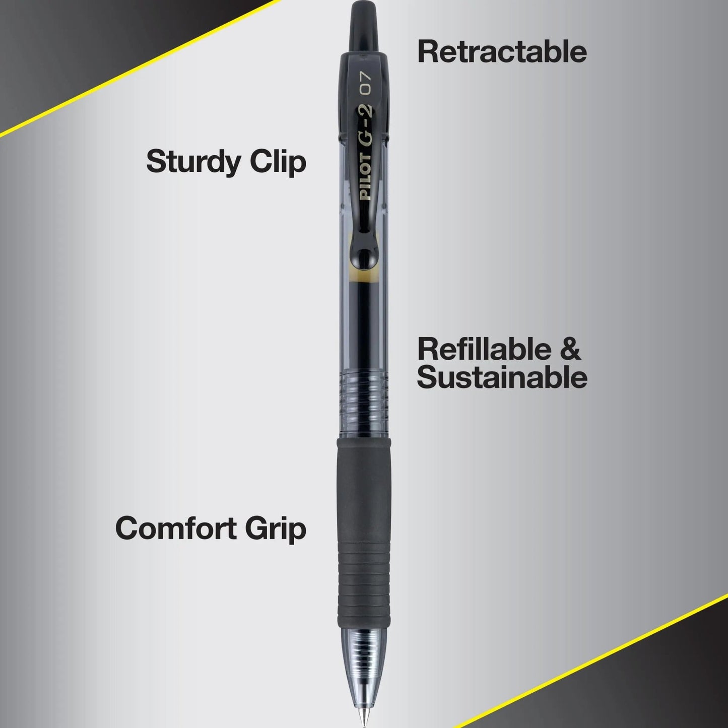 Pilot G2 Premium Gel Roller Pens 0.7, Fine Point Smooth Writing Pens Black, Pack of 12 - North State Signs & Printing