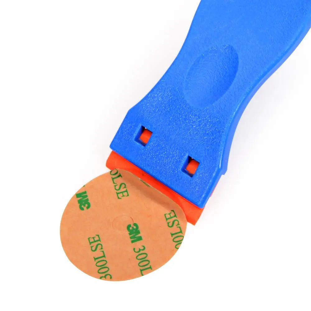 Plastic Razor Scraper with 10pcs EHDIS 1.5" Double Edged Plastic Blades Plastic Scraper Tool for Adhesive Remover,Removing Labels Stickers Decals Taping on Glass Windows (Blue) - North State Signs & Printing
