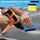 Plastic Vinyl Squeegee, 4 Inch, Lasnten 50 Pcs, Felt Edge Squeegee for Car Window Windshield Glass Cleaning Tool, Vinyl Scraper Decal, Applicator Tool with Black Fabric Felt Edge, Blue Yellow - North State Signs & Printing