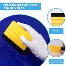 Plastic Vinyl Squeegee, 4 Inch, Lasnten 50 Pcs, Felt Edge Squeegee for Car Window Windshield Glass Cleaning Tool, Vinyl Scraper Decal, Applicator Tool with Black Fabric Felt Edge, Blue Yellow - North State Signs & Printing