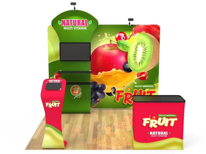 Portable Trade Show Display Conference Display Exhibit Booth Design 5 - Custom Booth I 10X10 - North State Signs & Printing