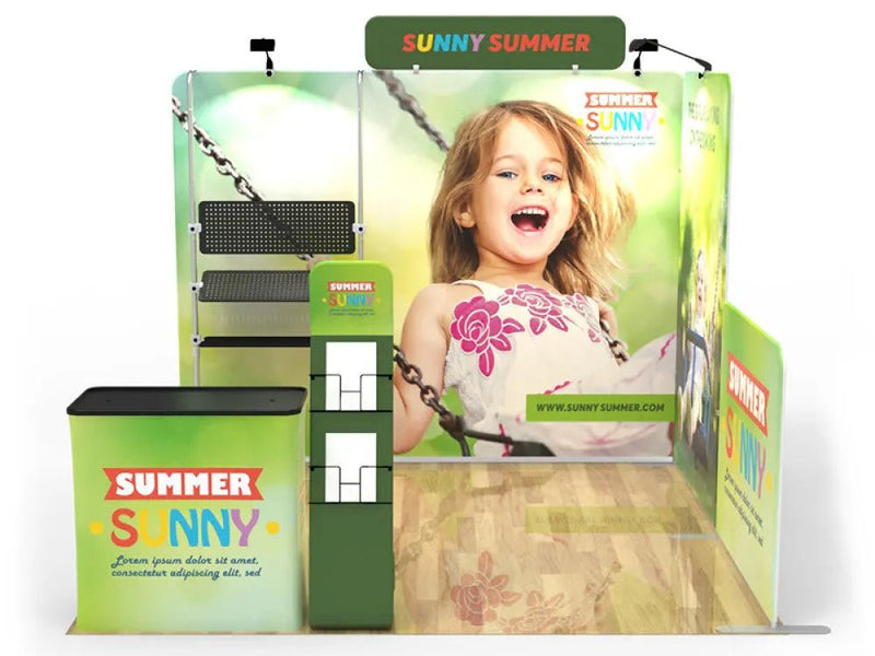 Portable Trade Show Display Conference Display Exhibit Booth Design 7 - Custom Booth O 10X10 - North State Signs & Printing