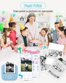 Print Pods Mini Printer, 2024 New Portable Mini Thermal Pocket Printer with Rolls Paper, Bluetooth Printer Pods Mini Printer Sticky Note Maker for Pictures Photos DIY Scrapbook (Blue) - North State Signs & Printing