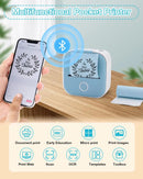 Print Pods Mini Printer, 2024 New Portable Mini Thermal Pocket Printer with Rolls Paper, Bluetooth Printer Pods Mini Printer Sticky Note Maker for Pictures Photos DIY Scrapbook (Blue) - North State Signs & Printing