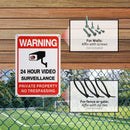 Private Property Sign No Trespassing Sign, Sheenwang 4 - Pack, Video Surveillance Signs Outdoor, UV Printed .040 Mil Rust Free Aluminum 10 x 7 in, Security Camera Sign for Home, Business, Driveway Alert, CCTV - North State Signs & Printing