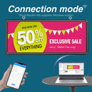 P6 Programmable LED Sign 40’’ x 18’’ for Outdoor WiFi + USB LED Scrolling Message Board with High Resolution