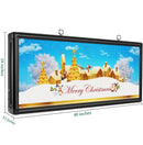 P6 Programmable LED Sign 40’’ x 18’’ for Outdoor WiFi + USB LED Scrolling Message Board with High Resolution