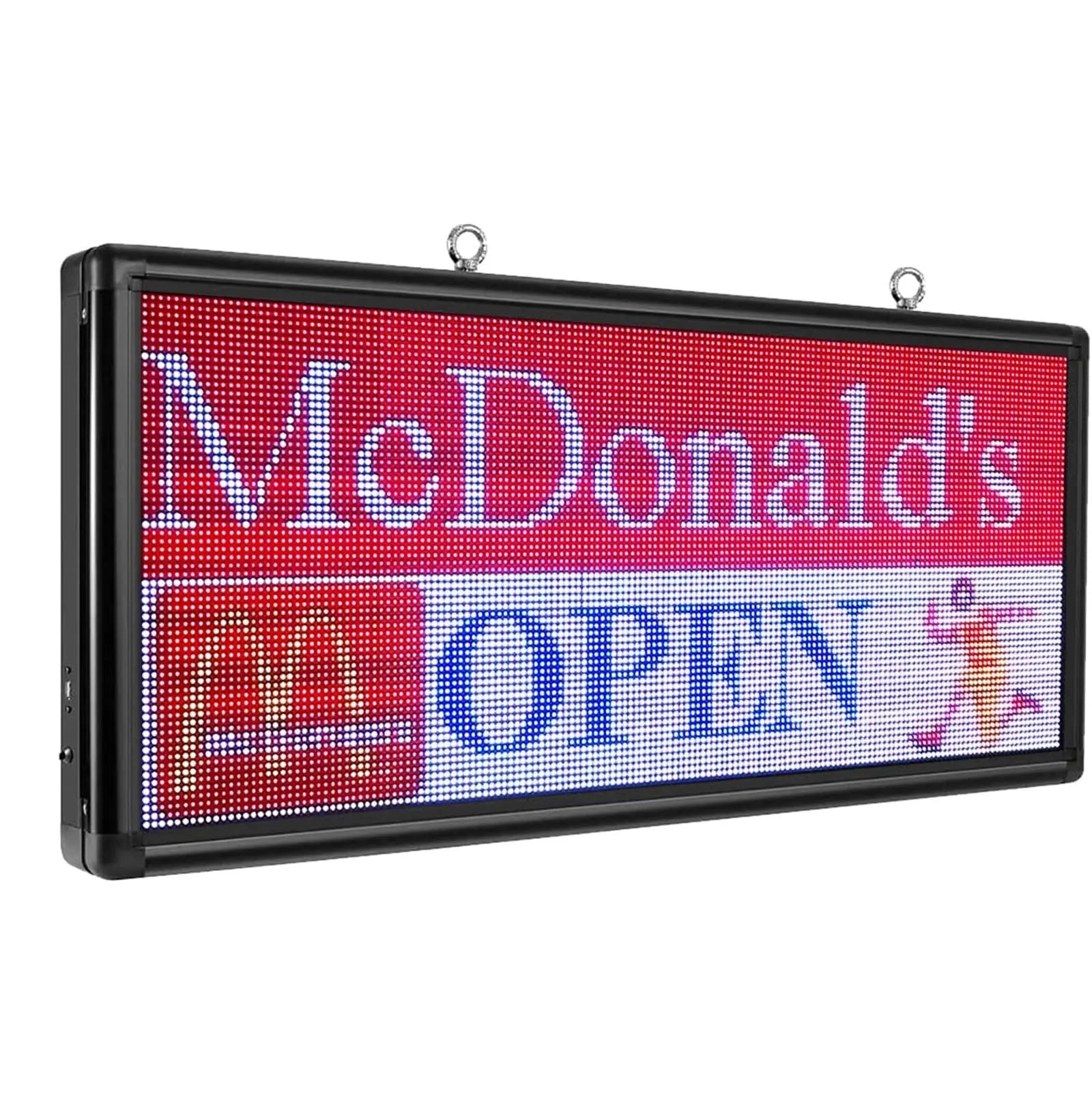 Programmable LED Sign 40" x 18" for Outdoor WiFi+USB LED Scrolling Message Board with High Resolution Support Texts, Images& Video with Waterproof IP45 - North State Signs & Printing