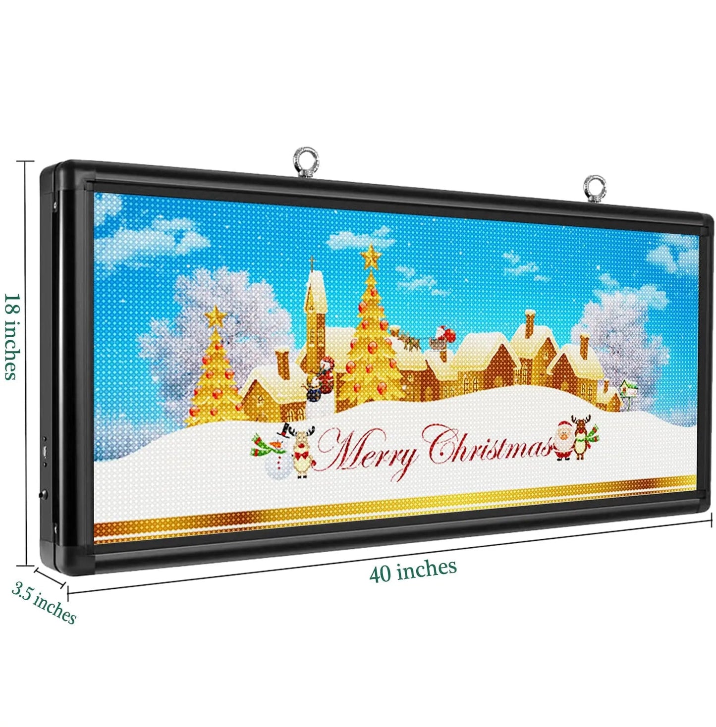 Programmable LED Sign 40" x 18" for Outdoor WiFi+USB LED Scrolling Message Board with High Resolution Support Texts, Images& Video with Waterproof IP45 - North State Signs & Printing