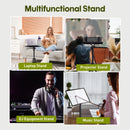 Projector Stand Laptop Tripod Stand, Portable Stand Adjustable Height 20 to 60 Inch, Projector Stand with Gooseneck Phone Holder ＆ Mouse Tray, Laptop Floor Stand for Podium, Home, Studio, DJ Racks - North State Signs & Printing