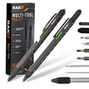 RAK Multitool Pen 2 - Pack - Multi - Tool Pens with LED Light, Flathead & Phillips Screwdrivers, Level, Ruler, Bottle Opener, and Stylus. Gift - Ready Box with Ink Refills & Batteries. Great for EDC. - North State Signs & Printing
