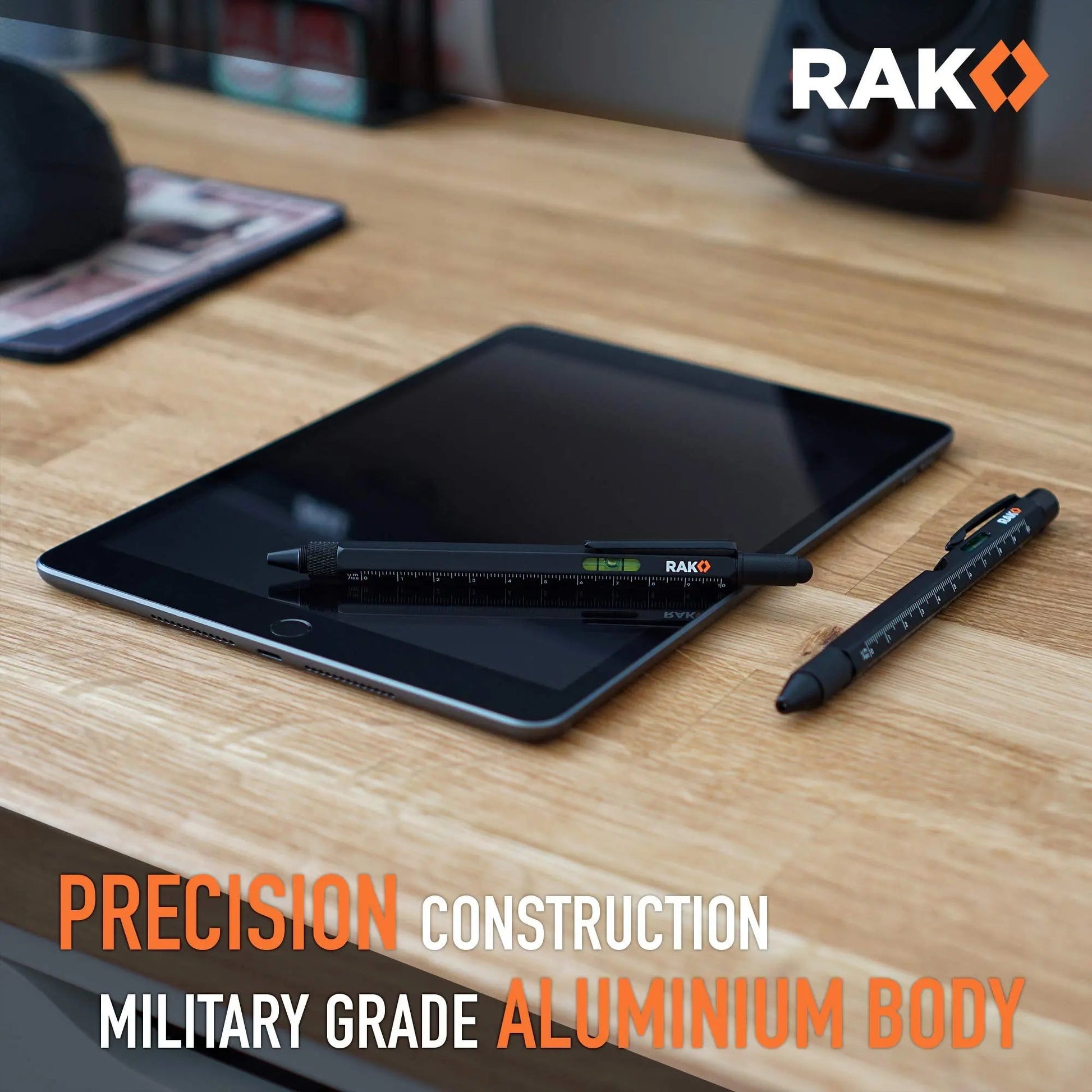 RAK Multitool Pen 2 - Pack - Multi - Tool Pens with LED Light, Flathead & Phillips Screwdrivers, Level, Ruler, Bottle Opener, and Stylus. Gift - Ready Box with Ink Refills & Batteries. Great for EDC. - North State Signs & Printing
