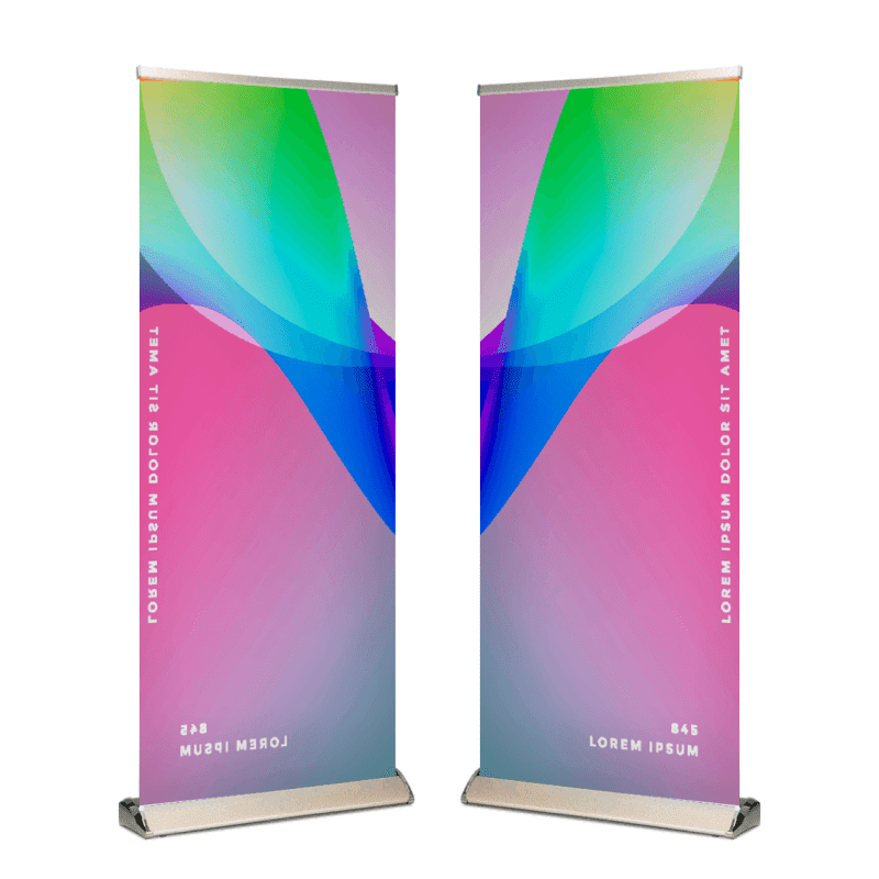 Retractable Banners - Popup Banners - Brandstands - Approx. 81’’H x 33’’W / 13 oz. Matte Premium Vinyl Banner