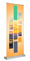 Retractable Banners - Popup Banners - Brandstands - Approx. 81’’H x 33’’W / 13 oz. Matte Premium Vinyl Banner