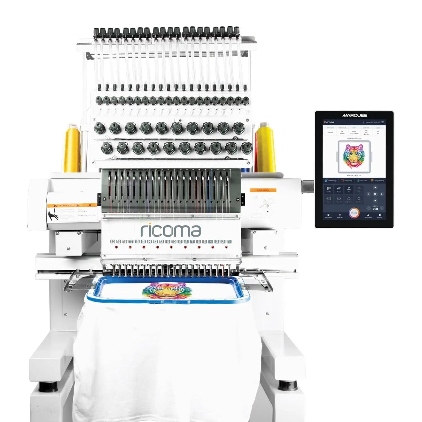 Ricoma Marquee 2001 Single - Head Multi Needle Commercial Embroidery Machine with Steel Embroidery Stand - North State Signs & Printing