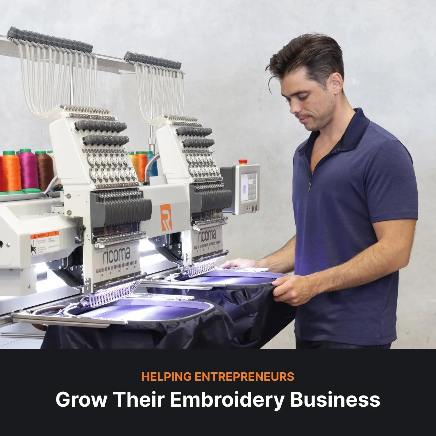 Ricoma MT 1502 - 15 - Needle Multi - Head Commercial Embroidery Machine, Large Sewing Field, Small Arm for Difficult Areas, Complete Package with All Necessities - North State Signs & Printing