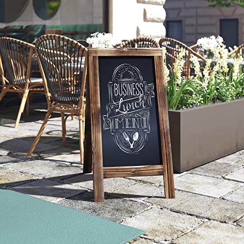 Rustic Magnetic A-Frame Chalkboard Sign/Extra Large 40’’ x 20’’ Free Standing Chalkboard Easel/Sturdy Sidewalk