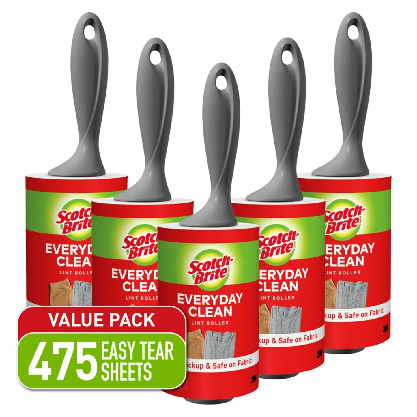 Scotch - Brite Lint Roller Value Pack, Works Great On Pet Hair, 5 Rollers, 95 Sheets Per Roller, 475 Sheets Total - North State Signs & Printing