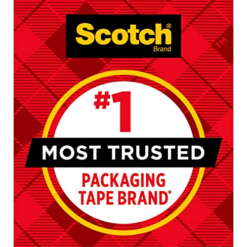 Scotch Heavy Duty Packaging Tape 1.88’’ x 22.2 yd Designed for Packing Shipping and Mailing Strong Seal on All Box