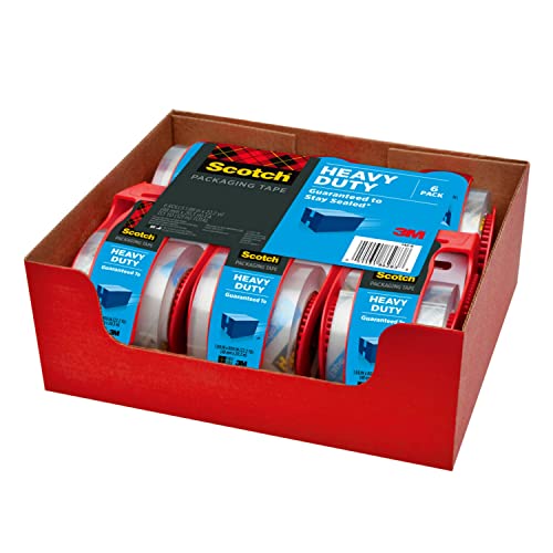 Scotch Heavy Duty Packaging Tape 1.88’’ x 22.2 yd Designed for Packing Shipping and Mailing Strong Seal on All Box