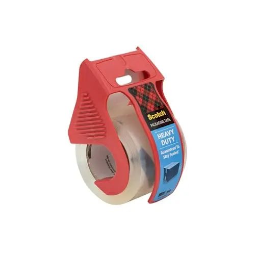 Scotch Heavy Duty Shipping Tape and Moving Packing Tape, Clear, Packing and Moving Supplies, 1.88 in. x 27.7 yd., 1 Tape Roll with Dispenser - North State Signs & Printing
