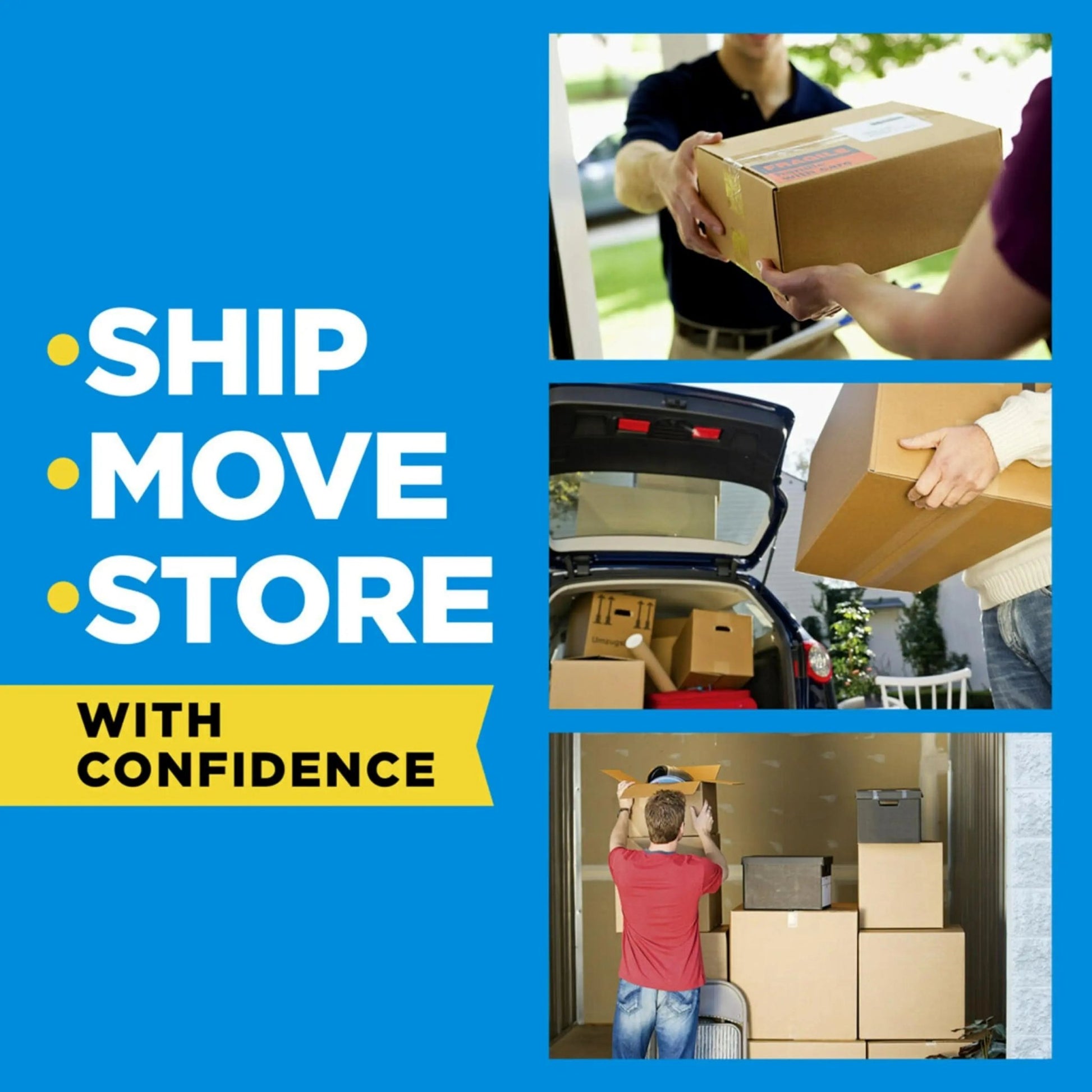 Scotch Heavy Duty Shipping Tape and Moving Packing Tape, Clear, Packing and Moving Supplies, 1.88 in. x 27.7 yd., 1 Tape Roll with Dispenser - North State Signs & Printing