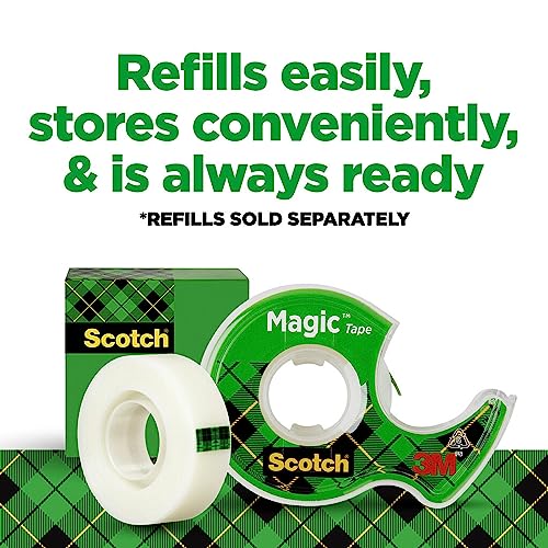 Scotch Magic Tape Invisible Back to School Supplies and College Essentials for Students and Teachers 6 Tape Rolls