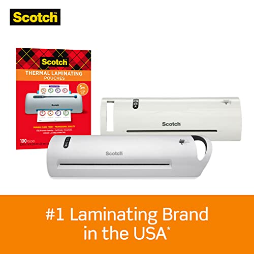 Scotch Thermal Laminating Pouches 100 Pack Laminating Sheets 3 Mil 8.9 x 11.4 Inches Education Supplies & Craft