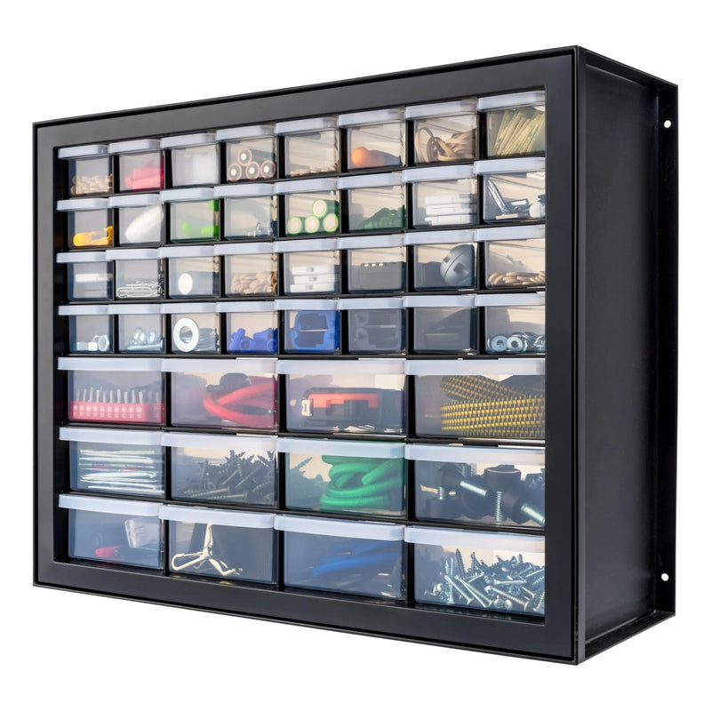 Screw Organizer, Hardware Storage Organizer, IRIS USA, 44 Drawer Parts Cabinet, Plastic Drawer Storage for Hardware Crafts, Small Parts, Nuts and Bolts, Tool Storage, Scrapbook Art Hobby - Black - North State Signs & Printing