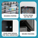Screw Organizer, Hardware Storage Organizer, IRIS USA, 44 Drawer Parts Cabinet, Plastic Drawer Storage for Hardware Crafts, Small Parts, Nuts and Bolts, Tool Storage, Scrapbook Art Hobby - Black - North State Signs & Printing