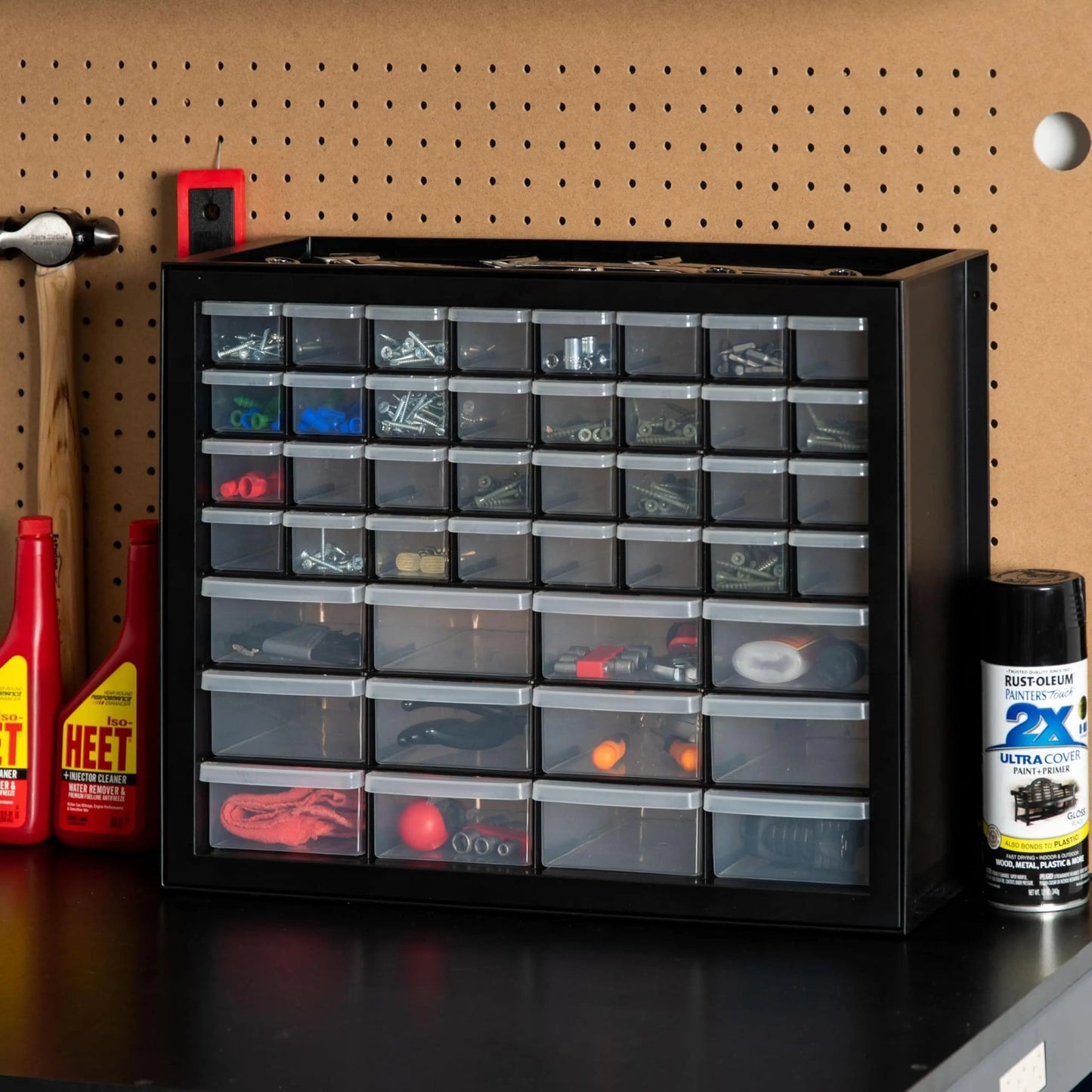 Screw Organizer, Hardware Storage Organizer, IRIS USA, 44 Drawer Parts Cabinet, Plastic Drawer Storage for Hardware Crafts, Small Parts, Nuts and Bolts, Tool Storage, Scrapbook Art Hobby - Black - North State Signs & Printing