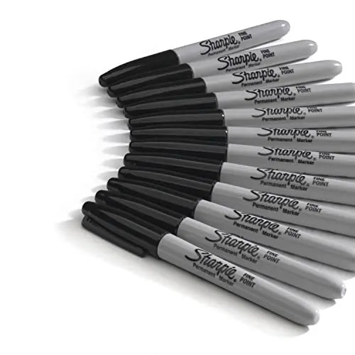 Sharpie Permanent Markers Bulk Set, Fine Tip Markers Set, Markers For Plastic, Metal, Wood, And More, Black, 36 Count - North State Signs & Printing